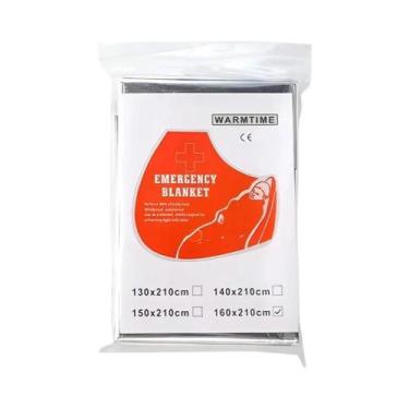 Imagem de Cobertor Térmico Portátil Dupla Face Para Emergências Ao Ar Livre E So