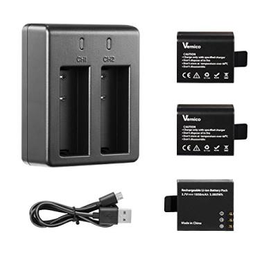 Imagem de Bateria de câmera de ação 1050 mAh pacote com 3 baterias PG1050 para câmeras esportivas AKASO EK7000, Brave 4, SJCAM, Apexcam, Wolfang, Jadfezy, Xilecam, Dragon Touch, VEMONT