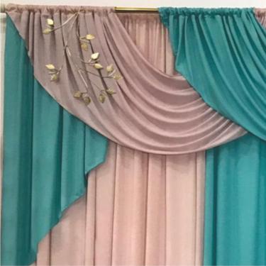 Imagem de Cortina Afro 3 Metros Sala Quarto para Varão -  Salmão