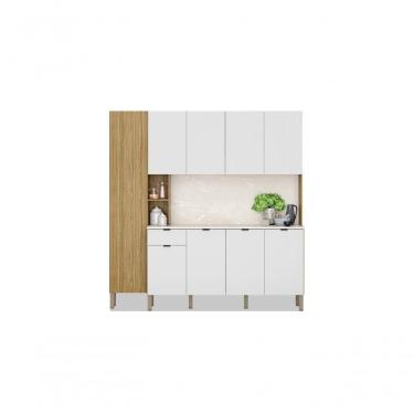 Imagem de Cozinha Compacta 9 Portas 1 Gaveta Pulse Kits Parana Freijó-artico-cpriscatto Freijó