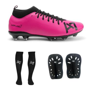 Imagem de Chuteira Botinha De Campo + Meião + Caneleira A7-Masculino