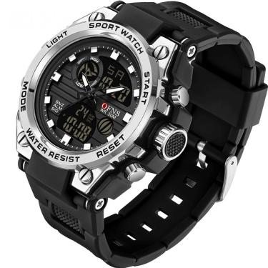 Imagem de Relógio De Quartzo Militar Masculino De Pulso Impermeável Ofns - Prata