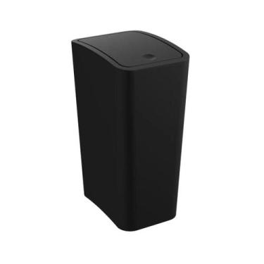 Imagem de Lixeira com Tampa Click Astra 8L Preta, Preto