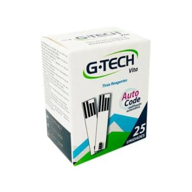 Imagem de Tiras Reagentes Medidor Glicemia G-Tech Vita 25 Unidades