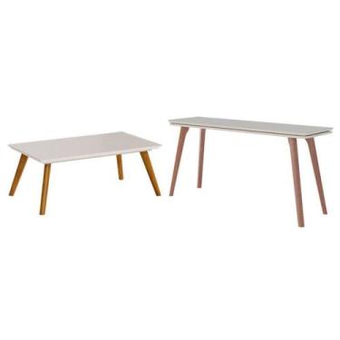 Imagem de Aparador Para Sala Zuri Com Mesa De Centro Classic Off White - Imcal -