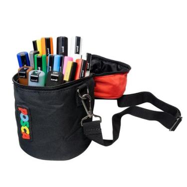 Imagem de Kit Caneta Posca Estojo Bag 15 Cores Sortidas Posca Uni Ball - Uni-Bal