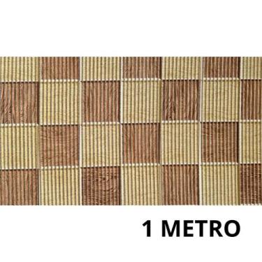 Imagem de Tapete De Cozinha Azulejo Marrom Passadeira Antiderrapante 43cm Duna S