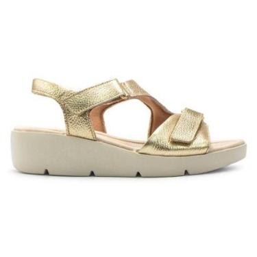 Imagem de Sandália Usaflex Feminina Em Couro Plataforma Fecho-Flex AL4303-Feminino