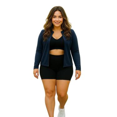 Imagem de Casaco Camisa Sem Zíper Proteção UV FPU50 Feminino Plus Size-Feminino