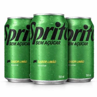 Imagem de Kit 3 Refrigerante Sprite Sem Açucar Lata 350Ml