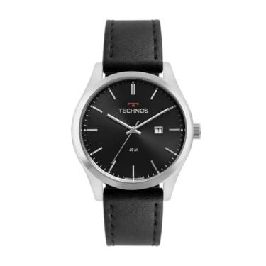 Imagem de Relógio Technos, Pulseira de Couro, Masculino Preto 2115MSGS/0P