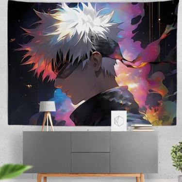 Imagem de Tapeçaria para pendurar na parede Gojo Satoru Anime Jujutsu Kaisen 100