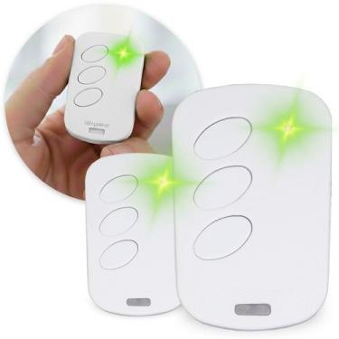 Imagem de 2 Controle Remoto Para Portão Eletrônico Com Pilha Branco - Ipec
