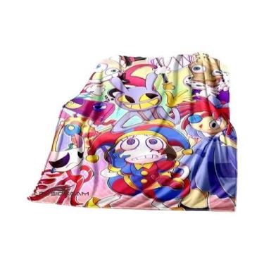 Imagem de Cobertor Digital Circus Cartoon De Flanela Quente E Confortável Para S