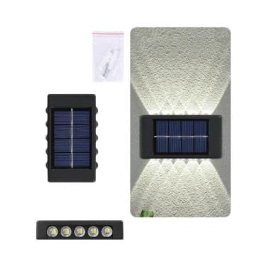 Imagem de Lâmpada de Parede Solar com 10 LEDs - À Prova D'Água para Área Externa
