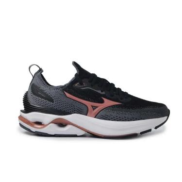 Imagem de Tênis Mizuno Wave Mirai 8 W Preto Confortável Caminhada-Feminino