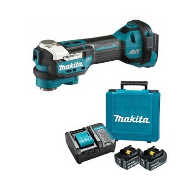 Imagem de Multicortadora a bateria 18v Dtm52z Makita encaixe Starlock + 2 bateri