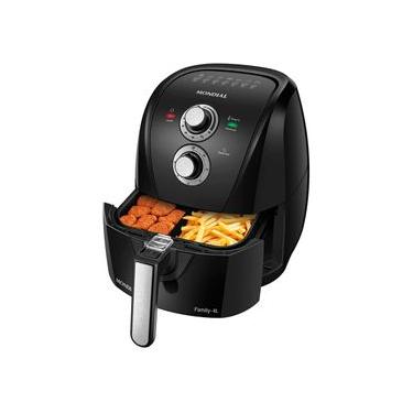 Imagem de Fritadeira Sem Óleo Com Divisória Air Fryer 4L Mondial Preto/Prata 1500W - AFD-40-BFS