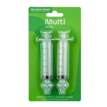 Imagem de Seringa para Lavagem Nasal 10ml Adulto 2 Un Multi Saúde - HC398, TRANS