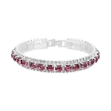 Imagem de Pulseiras Femininas Em Prata Esterlina 925 Com Zircônia AAA E Cristal 