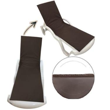 Imagem de Colchonete Almofadado De Espreguiçadeira P/piscina Marrom - DreamInBox