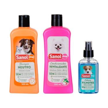 Imagem de Kit Sanol Dog de Shampoo, Colônia e Condicionador