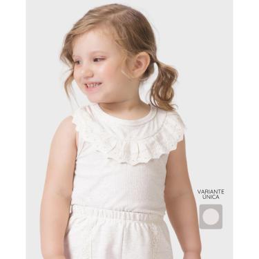 Imagem de Blusa Ribana com Babados na Gola - Menina Tamanho 1 a 4-Feminino