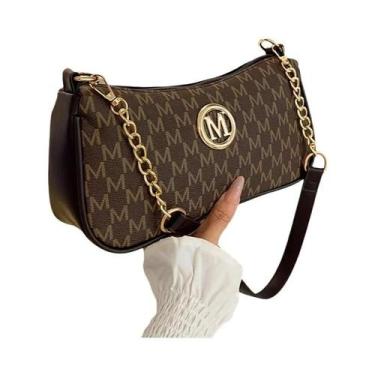 Imagem de Bolsa Transversal Pequena Quadrada Com Estampa Vintage De Letras Para 