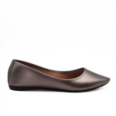 Imagem de Sapatilha Zatta Básica Preto Alice Chumbo PRATA | #E6E6E6 39-Feminino