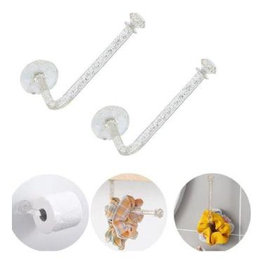 Imagem de 10 Porta Papel Higienico Kit Suporte Adesivo Parede Banheiro - Saz