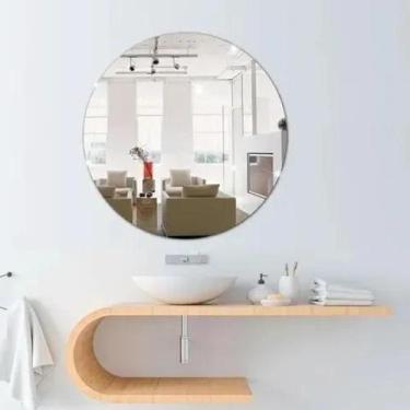 Imagem de 10 Espelhos Adesivo Redondo Acrilico de Parede 30cm - Fx