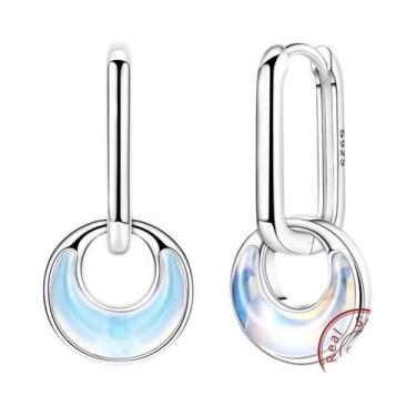 Imagem de Brincos De Argola Femininos Em Prata Esterlina 925 Com Estrela, Coraçã