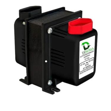 Imagem de Transformador de Voltagem Bivolt Disoma 3000VA 110V 220V com Protetor 