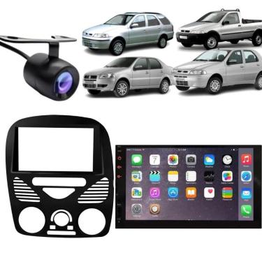 Imagem de Central Multimídia Automotiva 2 Din Mp5 Fiat Palio G2 7 Touch Screen Bluetooth USB Câmera de Ré Moldura Preto Compatível