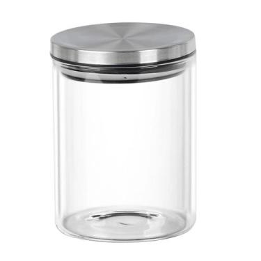 Imagem de Porta Mantimento Redondo Borossilicato Prata 800ml -Dynasty, 3 meses p