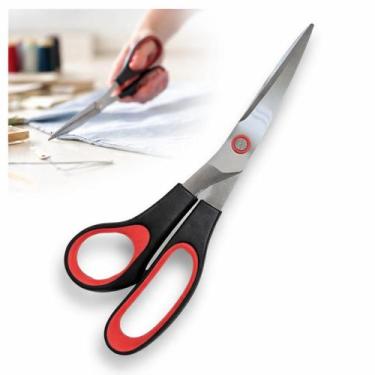 Imagem de Tesoura Para Canhoto 8" 20cm Multiuso Corte Preciso Cabo Ergonômico Us