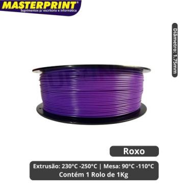 Imagem de Filamento 3D - ABS Premium Roxo Rolo 1KG (1.75mm) - Masterprint