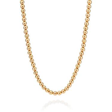 Imagem de Gargantilha Esferas Banhado a Ouro Rommanel 532650 Cor:Dourado, Dourad