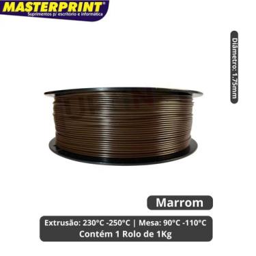 Imagem de Filamento 3D - ABS Premium Marrom Rolo 1KG (1.75mm) - Masterprint