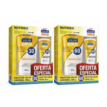 Imagem de Kit Protetor Corporal 200ml e Protetor Facial 50ml Solar Gold Nutriex,