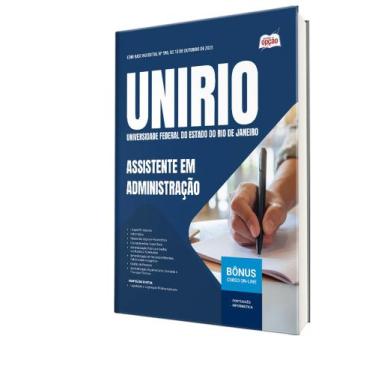 Imagem de Apostila UNIRIO - Assistente em Administração - Apostilas Opção