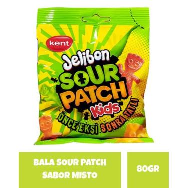 Imagem de Bala sabores mistos sour patch 80g kent jelibon sour patch kids 80gr