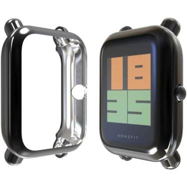 Imagem de Case Bumper Nsmart para proteção compatível com Amazfit Bip S, Preto