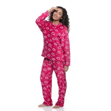 Imagem de Pijama Feminino Adulto Promoção Ultra Soft Manga Longa - Tere, Pink nu