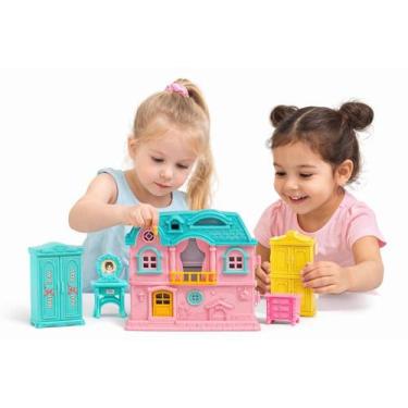 Imagem de Casinha Boneca Infantil Móveis Acessórios Brinquedo - Dute Toys