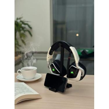 Imagem de Suporte Gamer 2 em 1: Headset e Smartphone. Organização Premium em ABS