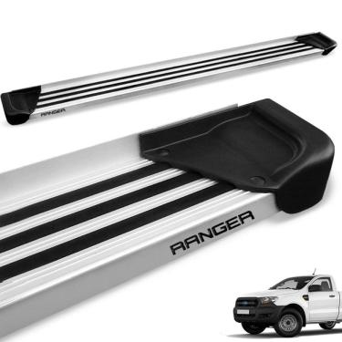 Imagem de Estribo Lateral Ranger Cab. Simples 2013 a 2023 Aluminio Natural A1 Gtnox