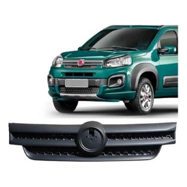 Imagem de Grade Radiador Dianteira Frontal Uno 2017 18 19 2020 21 2022 Preto Fos