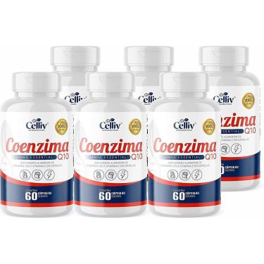 Imagem de Kit Com 6 - Coenzima Q10 100mg Por Porção 60 Cápsulas Celliv-Unissex
