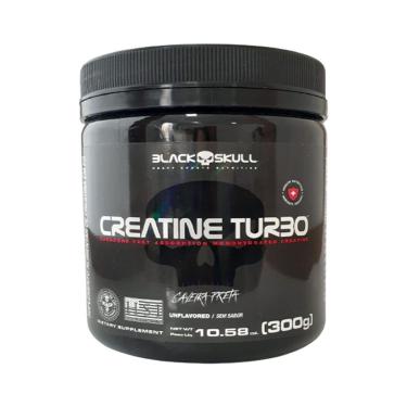 Imagem de Creatine Turbo Monohidratada - 300g Sem Sabor  - Black Skull-Unissex